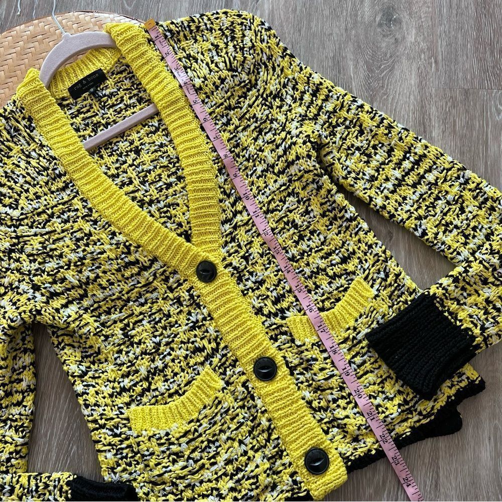 Rag & bone yellow viola knit cardigan sweater women’s size‎ xs - Picture 5 of 9